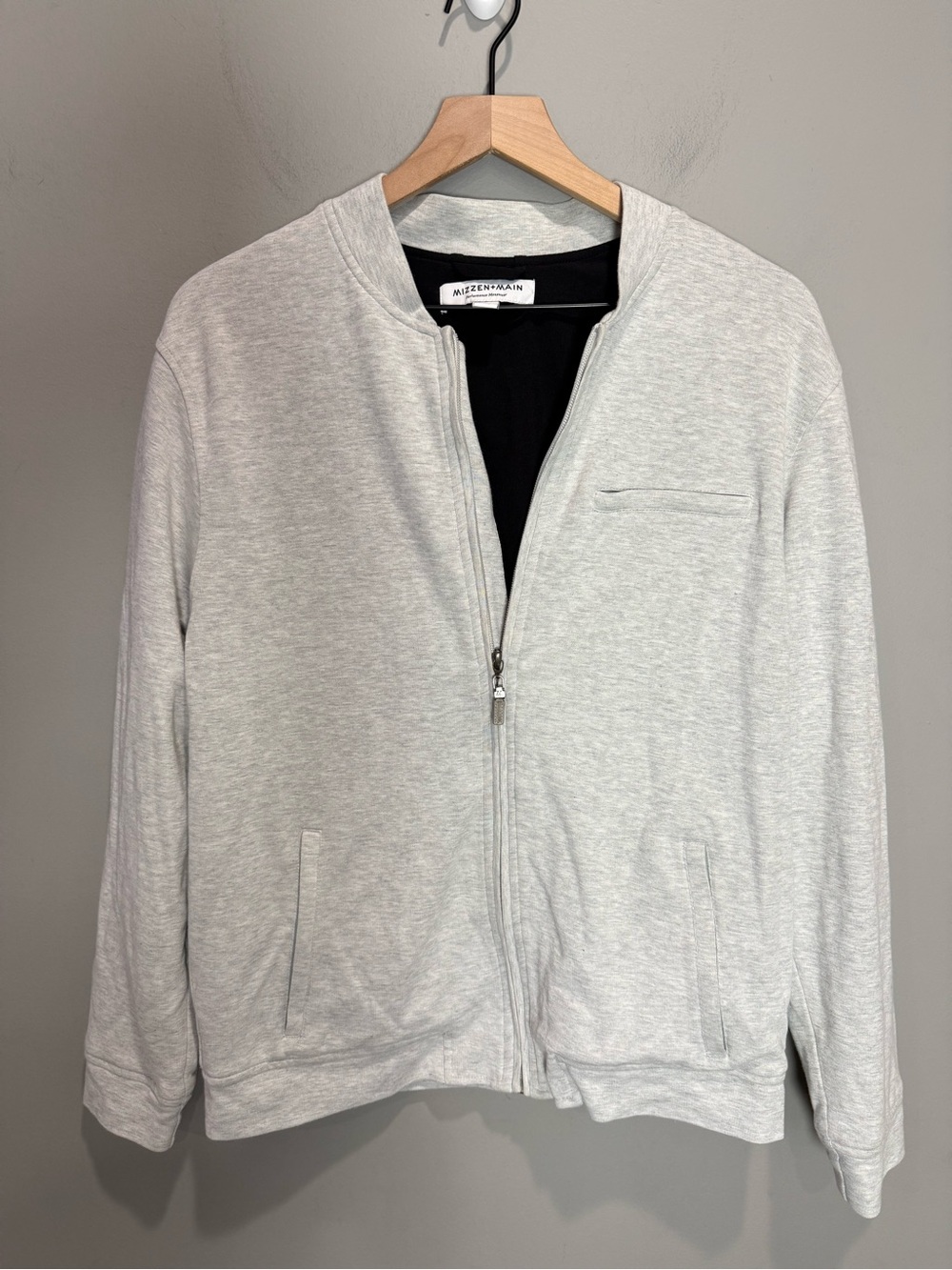 Mizzen+Main Fairway Bomber Performance Jacket Gray Men’s M